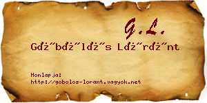 Göbölös Lóránt névjegykártya