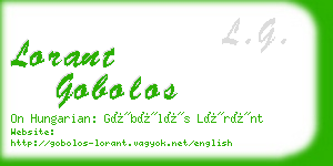 lorant gobolos business card